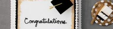 Photo of a cake decorated for Graduation