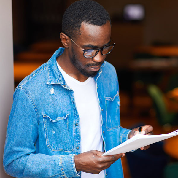 man reading